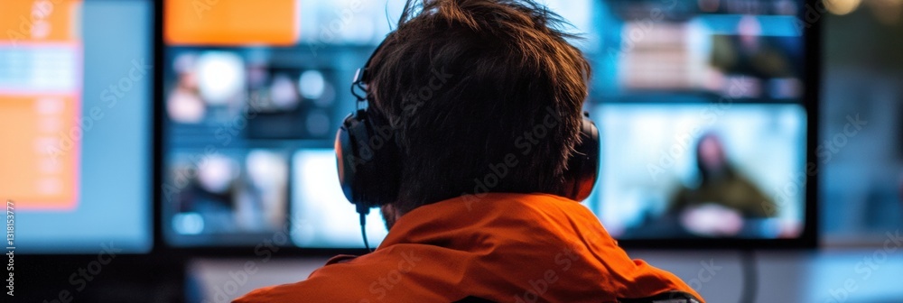 Poster NextGen Crisis Response High-Performance Emergency Dispatch Center with AI-Enhanced Monitoring, Showcasing Digital Resilience and Real-Time Communication Technology