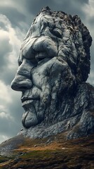 Obraz premium 14. **A mountain peak that turns into a sleeping giant is face**