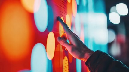 Immersive Data Interaction Vibrant Digital Interface Exploration - Next-Gen Analytics and Interactive Tech Experience for Innovative Professionals