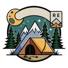 Art & Illustration of Camping under the Stars logo
