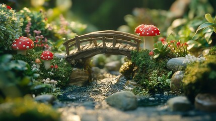 Enchanted Fairy Tale Bridge: A Miniature Mossy Wonderland
