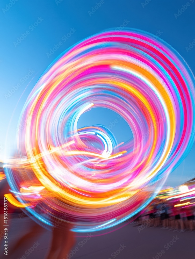 Aufkleber vibrant motion dynamics kinetic light art visualization - immersive digital performance experience f