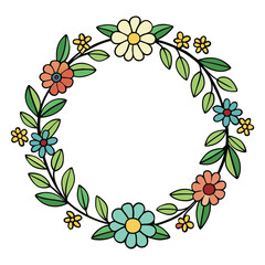 Floral Autumn Wreath Wedding Invitation Design Elements