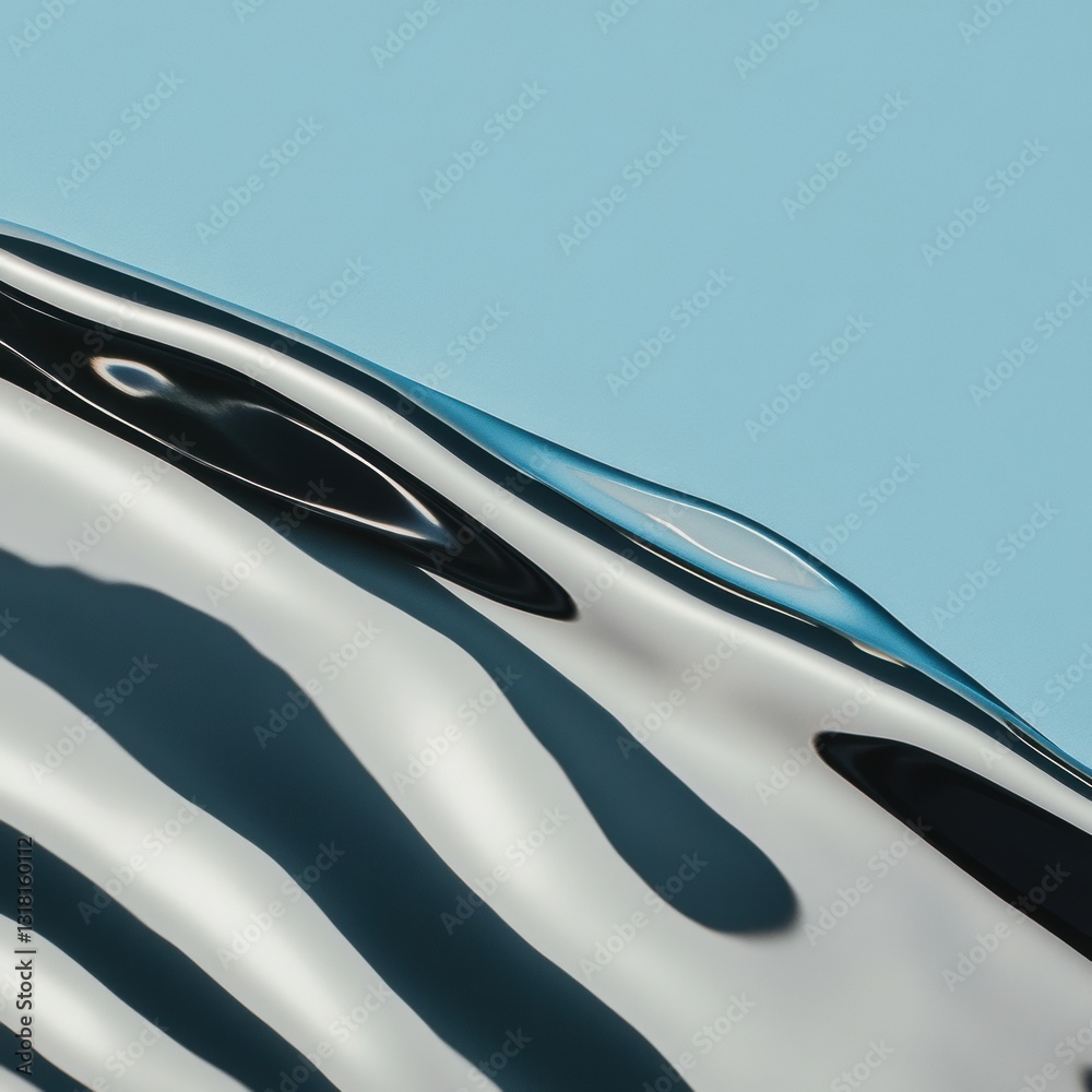 Poster fluid dynamics meets minimalist design high-contrast water tension visualization for climate tech an