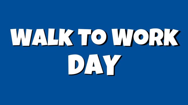 walk to work day background animation illustration 