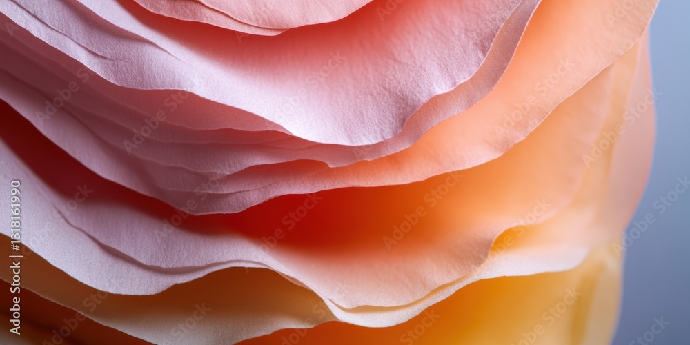 Leinwandbilder abstract organic flow gradient paper layers exploring minimalist design trends - contemporary visual