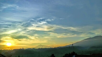 Obraz premium sunset in the mountains