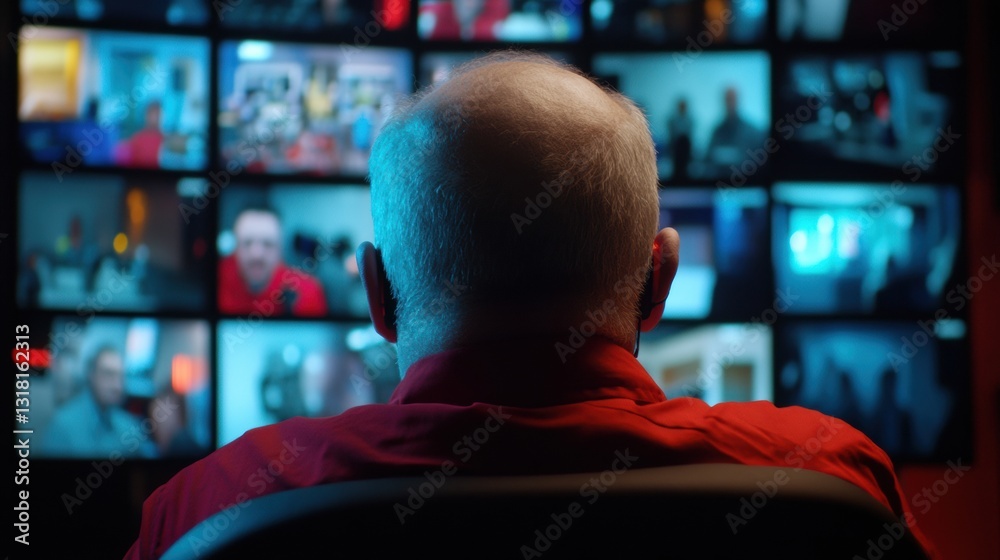 Poster AI-Enhanced Media Control Immersive Broadcast Technology Visualization - Next-Gen Production Workflow with Multi-Screen Dynamic Content Management