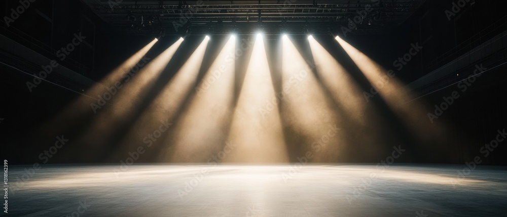 Fototapete Minimalist Performance Space Architectural Illumination Showcasing Avant-Garde Spatial Design with Cinematic Lighting Dynamics and Emotional Staging Potential