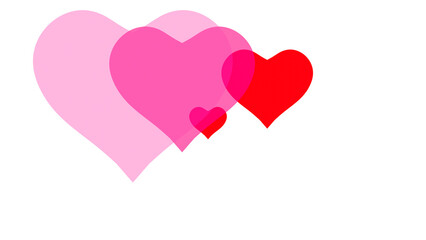 愛、ハートが膨らむイラスト