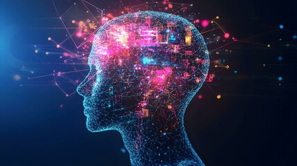Fototapeta premium Artificial Intelligence Brain Concept