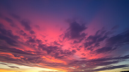 Obraz premium Intense twilight sky with stratus clouds