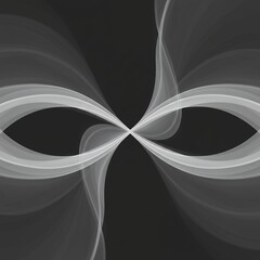 Fototapeta premium A grayscale abstract vector illustration symbolizing harmony with seamless, balanced curves and an elegant composition.