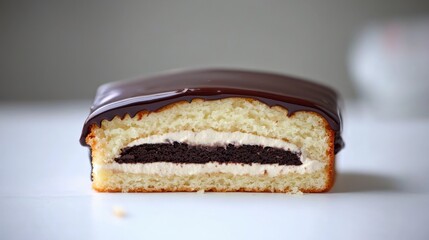 Delicious Chocolate Glazed Sponge Cake Roll Dessert