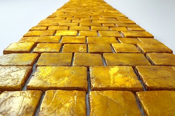 Golden Pathway Extends into the Distance