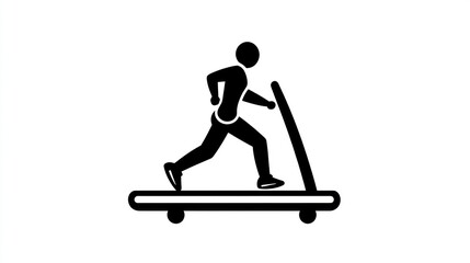 Fototapeta premium Man running on treadmill, gym workout, fitness (1)