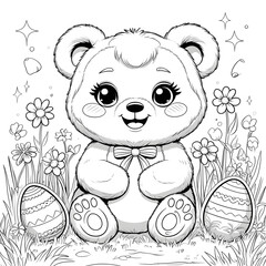 Designed in a clean, crisp black and white 3D outline, this charming illustration is perfect for kids and adults who love cute and fun coloring pages.