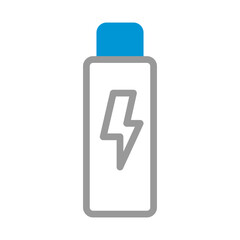 Minimalist Energy Icon on White Background