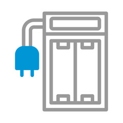 Battery Charger Minimalist Icon Power Connector