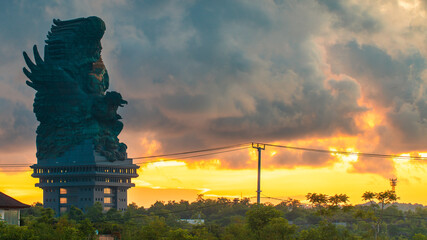 Garuda Wisnu Kencana statue. GWK 122-meter tall statue is one of the most recognizable symbol Balinese Hindu religion and popular travel destination Bali, Indonesia  © Konstantin