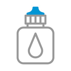 Eye Drops Vector Icon in Flat Design Style