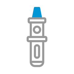 Illustration of a Blue Crayon Outline on White