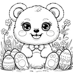 Designed in a clean, crisp black and white 3D outline, this charming illustration is perfect for kids and adults who love cute and fun coloring pages.