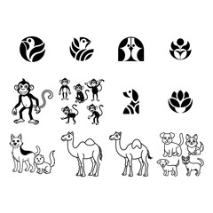 Naklejka premium vector set of animal icons