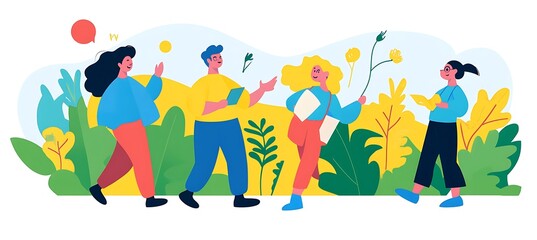 Fototapeta premium vector illustration of a group of people