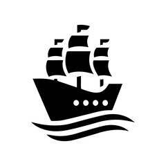 Ship logo black and white