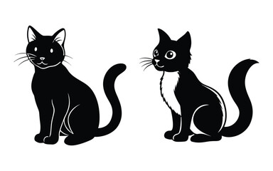 Obraz premium black and white cats