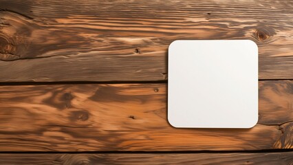 White square coaster mockup with copy space.