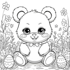 Designed in a clean, crisp black and white 3D outline, this charming illustration is perfect for kids and adults who love cute and fun coloring pages.