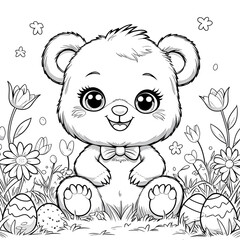 Designed in a clean, crisp black and white 3D outline, this charming illustration is perfect for kids and adults who love cute and fun coloring pages.