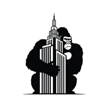 king kong on a building