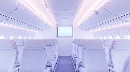 Fototapeta premium AI Travel Companion, innovative in-flight entertainment that tailors content to individual preferences, enhancing passenger experience through personalized recommendations and seamless interaction