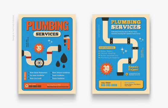 Professional Plumbing Service Flyer or poster design