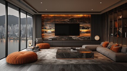 Modern Hong Kong Living Room View