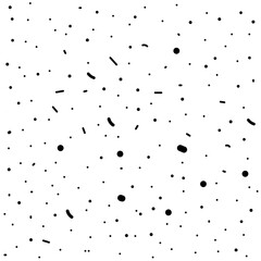 Black on White Seamless Pattern. Vector Dotted Textured Background