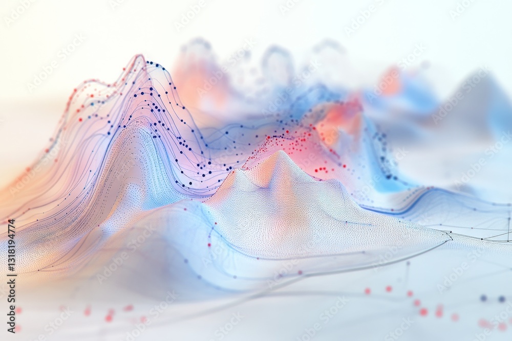 Poster abstract data visualization of machine learning concepts