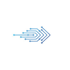 Abstract Blue Circuit Design Representing Technology and Innovation
