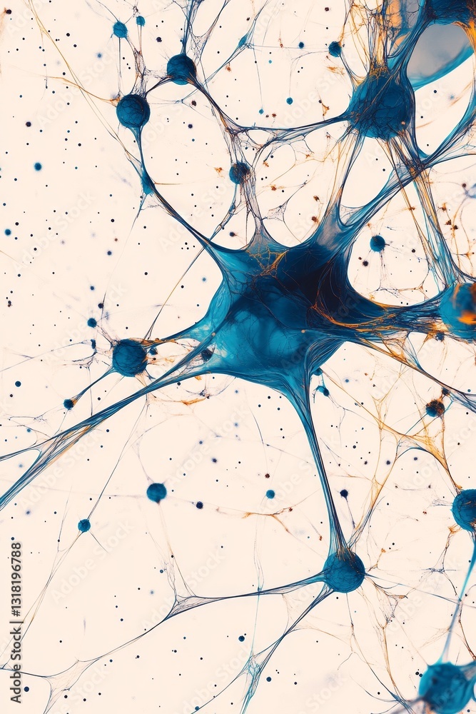 Poster explore an abstract design featuring a neural network with minimal aesthetic elements. this visual c