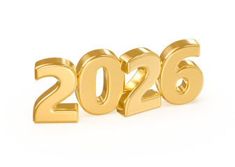 happy new year number 3d render