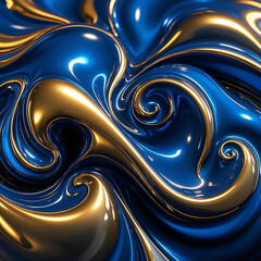 abstract background with golden swirls