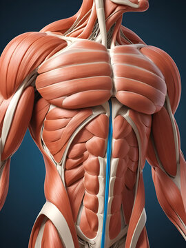 Levatores costarum longi Muscle Anatomy For Medical Concept 3D