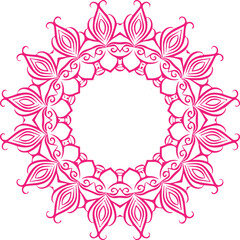Beautiful flower art and mandala vector design