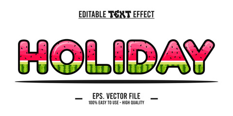 typography HOLIDAY word art illustration