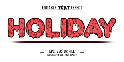 typography HOLIDAY word art illustration