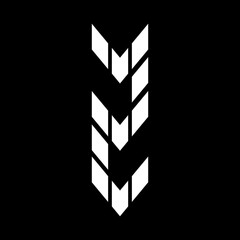 Sports number Two arrow style. Suitable for T-shirts, motorsports, sport cars, motocross, bicycles, gamers, basketball, sports, baseball, rugby, construction, etc. Shape with Building Arrow Style.