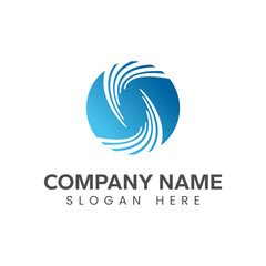 synergy logo design, circle letter s logo